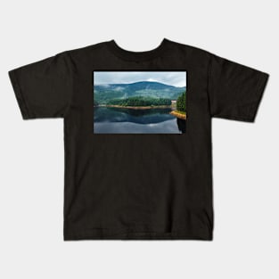 Lake Oasa at sunset in Romania Kids T-Shirt
